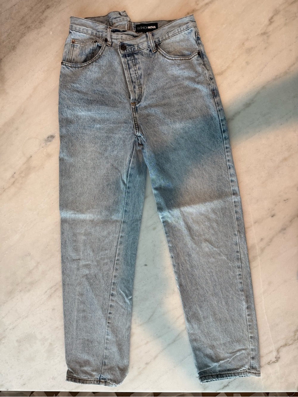 Fashion Nova Light Blue Boyfriend Jeans
